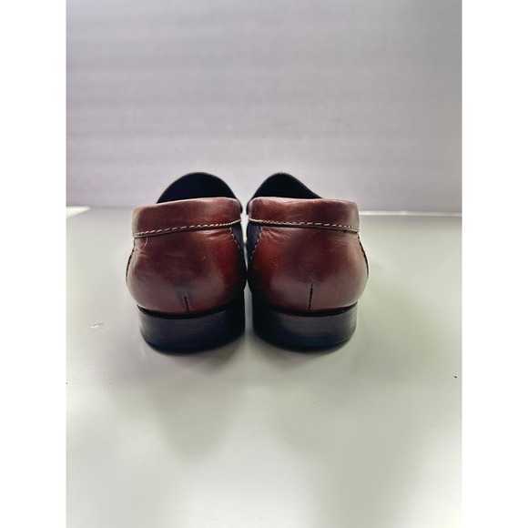 Oliver Sweeney for Harrods London Bespoke Mens Leather Penny Loafers Shoes 8.5 - Picture 4 of 8